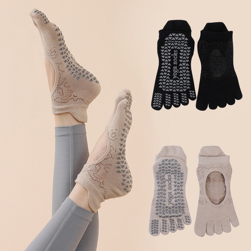 Pilates Yoga Grip Socks - Mulheres Yoga Toe Socks Alta Qualidade