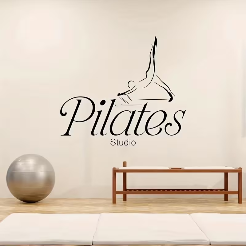 Pilates Yoga Quotes - Adesivo de Parede para Estúdio de