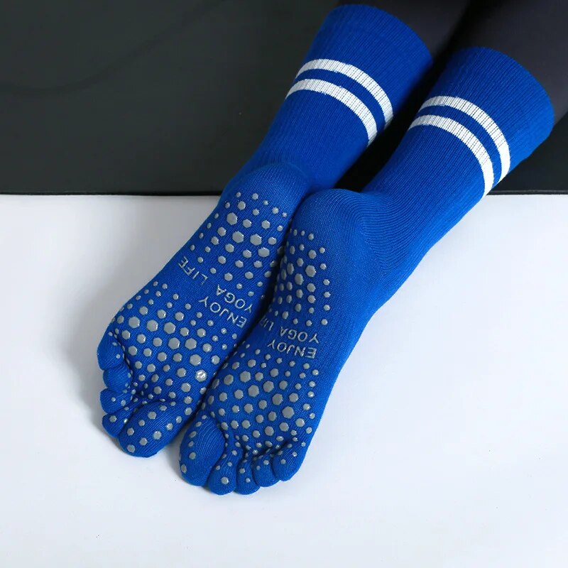 Pilates Yoga Grip Socks - Mulheres respirável meias de yoga tubo