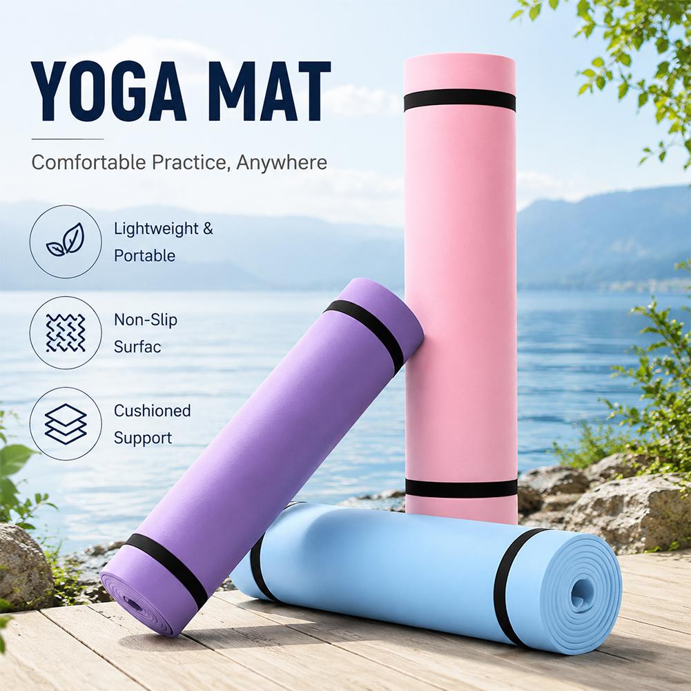 Pilates Yoga Shoes - Tapete de ioga grosso antiderrapante, tapete