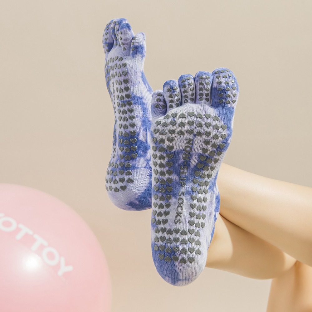 Meias Tie-Dye Femininas com Ci - Pilates Yoga Grip Socks avaliação e preço