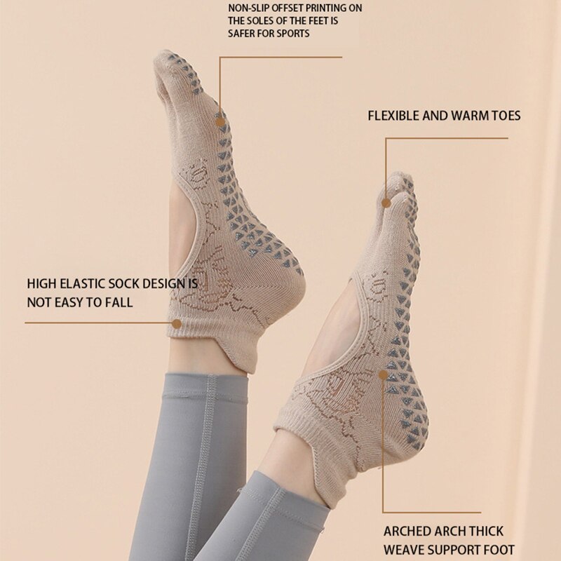 Mulheres Yoga Toe Socks Alta Q - Pilates Yoga Grip Socks avaliação e preço