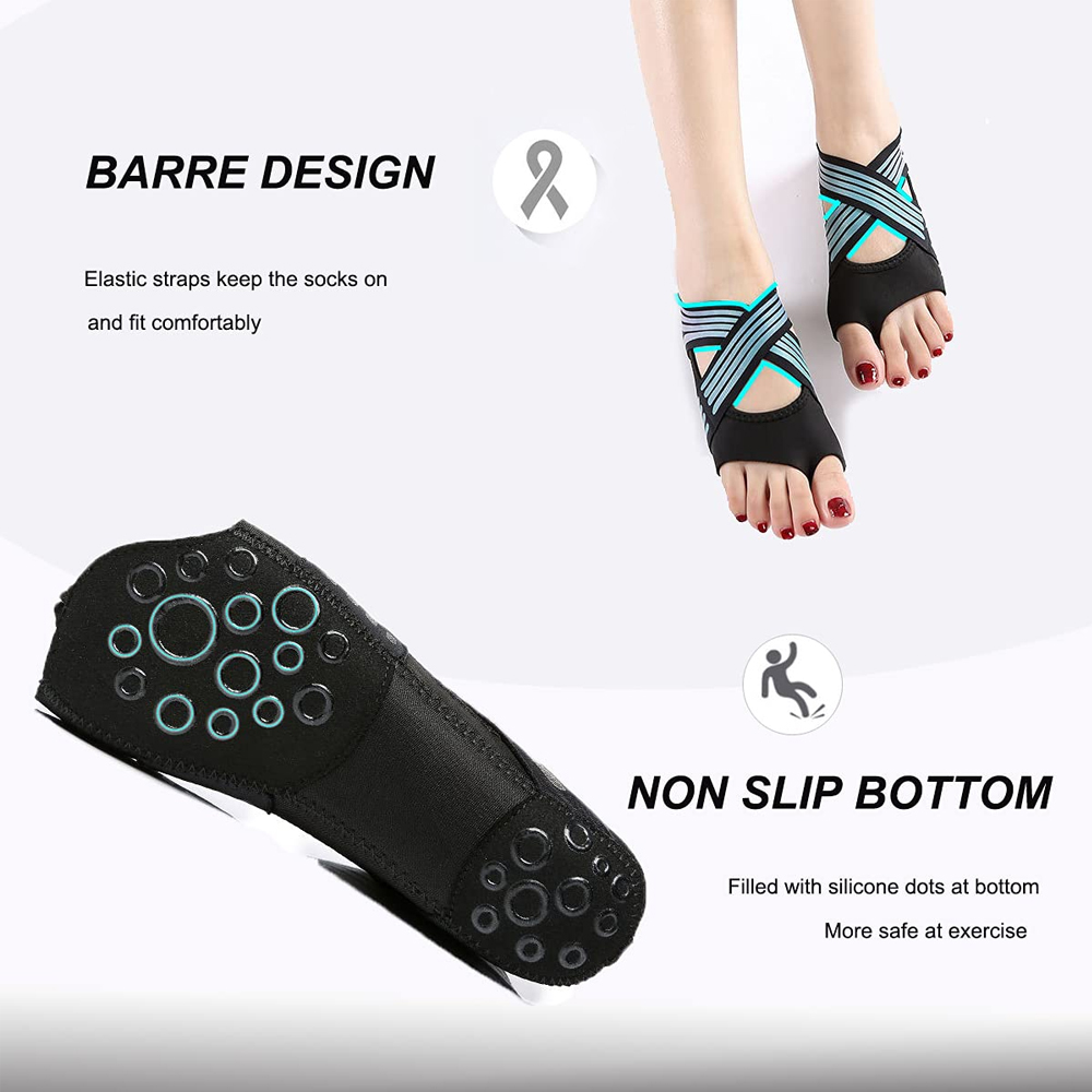 1 Par de Meias Antiderrapantes - Pilates Yoga Grip Socks avaliação e preço