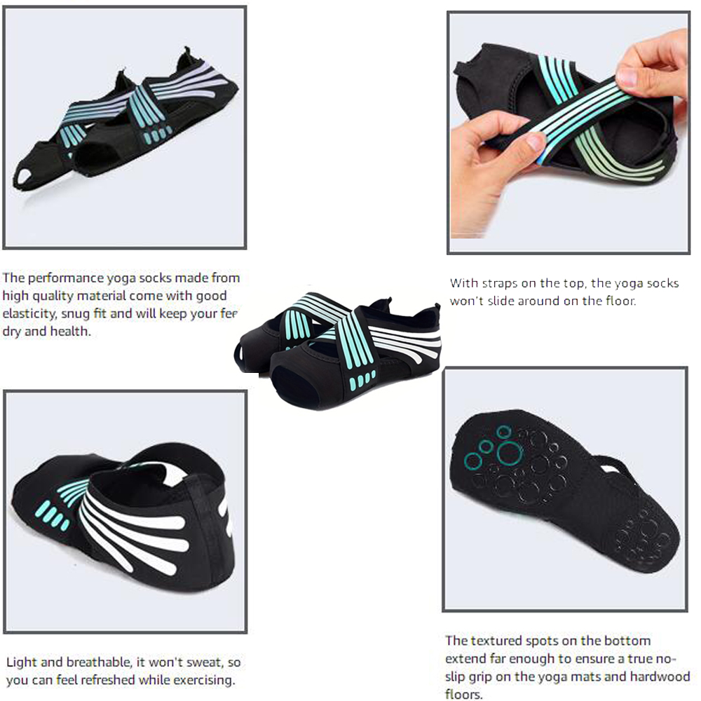 1 Par de Meias Antiderrapantes - Pilates Yoga Grip Socks avaliação e preço