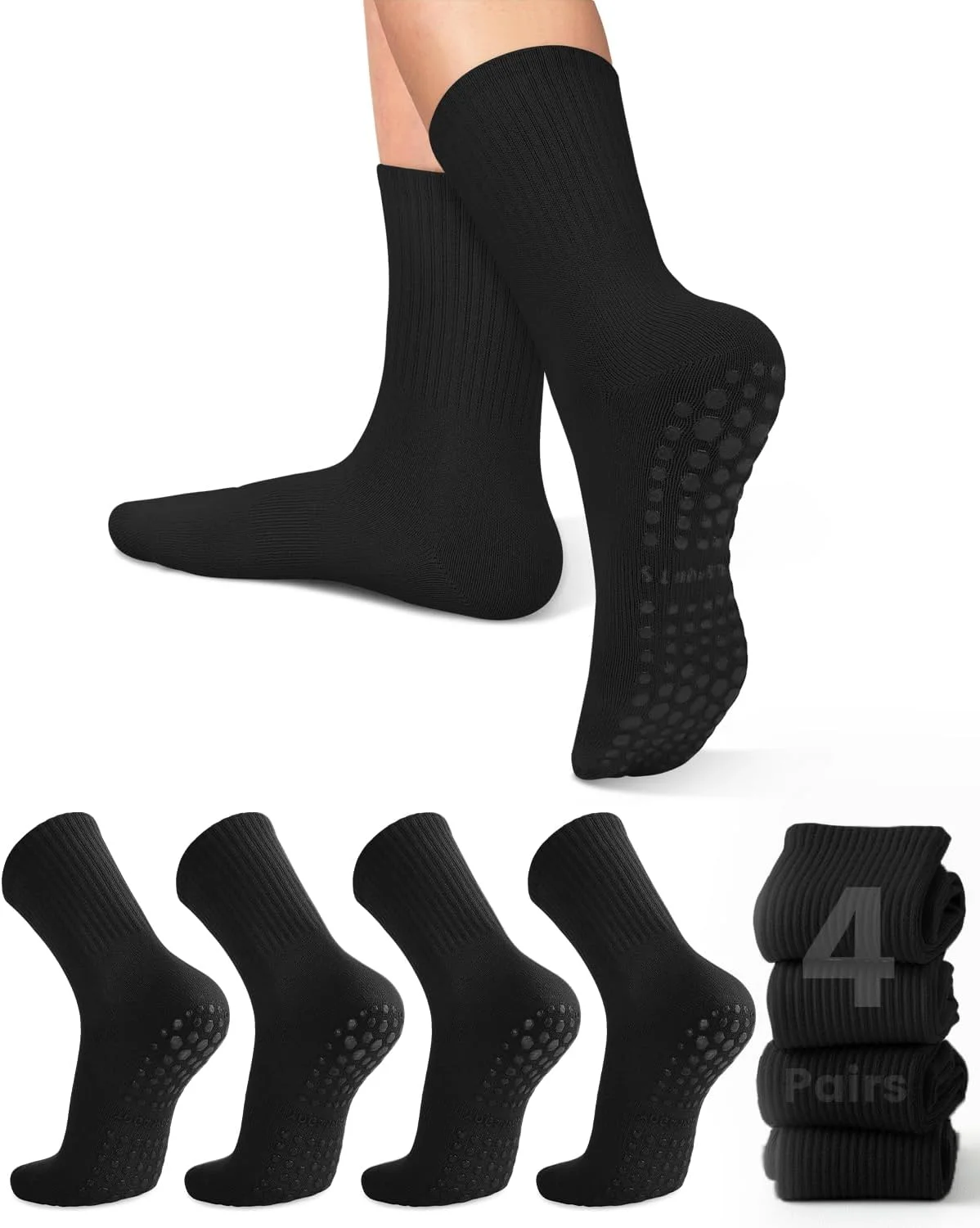 4 pares de meias femininas par - Pilates Yoga Grip Socks avaliação e preço