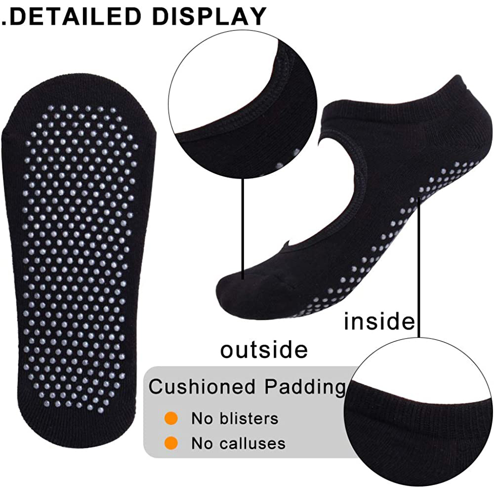 Sem costas antiderrapante fitn - Pilates Yoga Grip Socks avaliação e preço