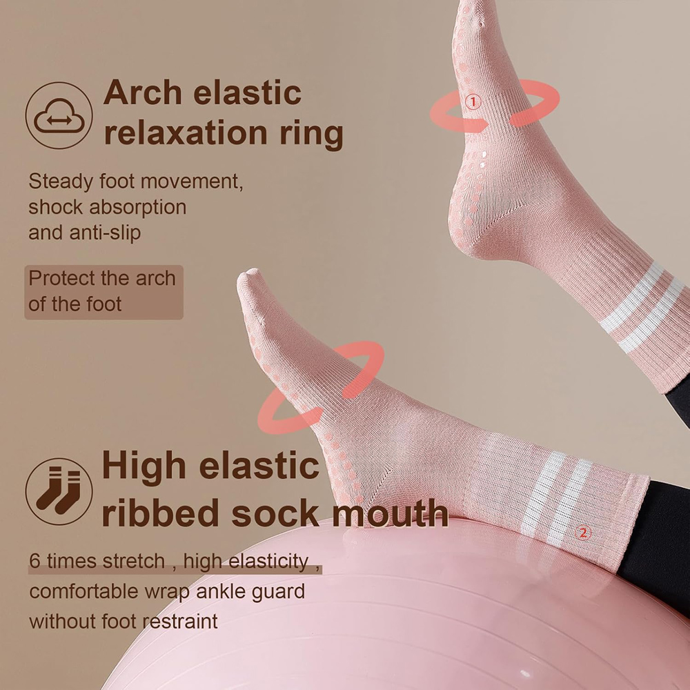 Meias de ioga e pilates com al - Pilates Yoga Grip Socks avaliação e preço
