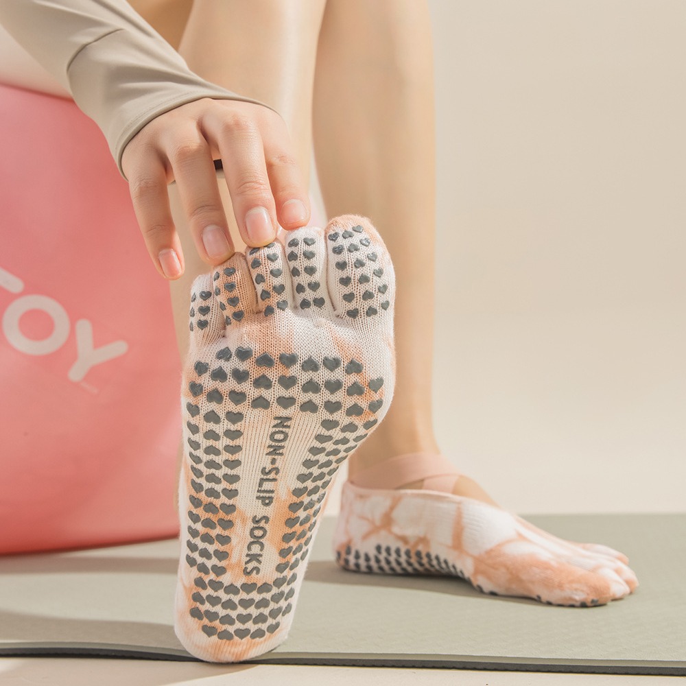 Meias de Yoga Femininas Tie-Dy - Pilates Yoga Grip Socks avaliação e preço