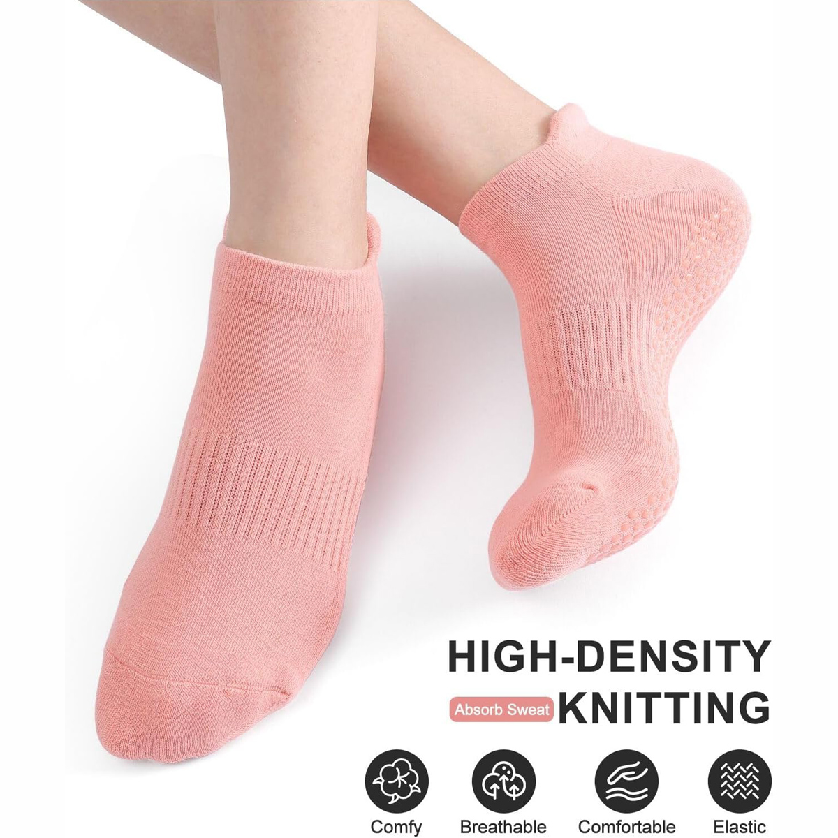 Meias de ioga antiderrapantes  - Pilates Yoga Grip Socks avaliação e preço